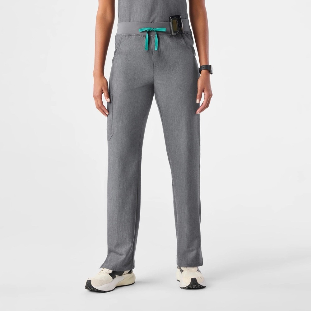 FIGS Kade Straight Leg Cargo Scrub Pants Graphite Gray M Tall